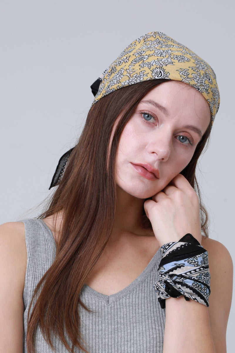 Printed Bandana Set – Versatile Headscarf &amp; Neck Wrap for Women