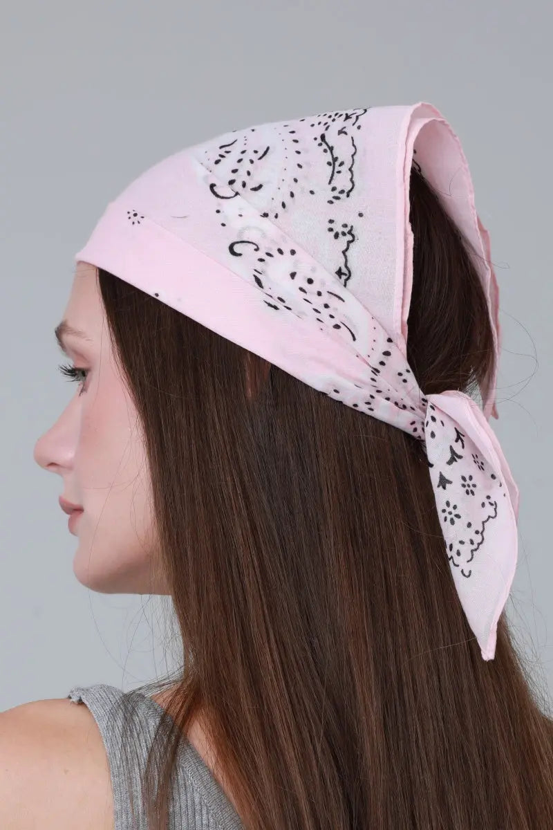 Soft Cotton Printed Bandanas – Multi-Way Headband &amp; Scarf Set 🌸🧣 Leto Collection