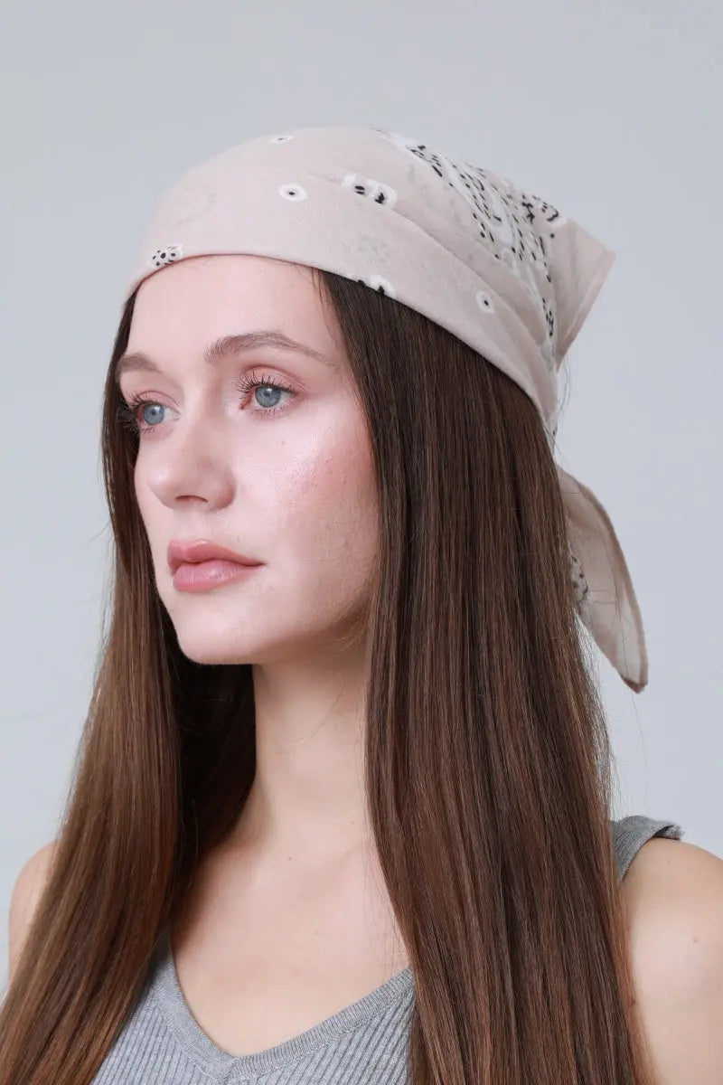 Soft Cotton Printed Bandanas – Multi-Way Headband &amp; Scarf Set 🌸🧣 Leto Collection