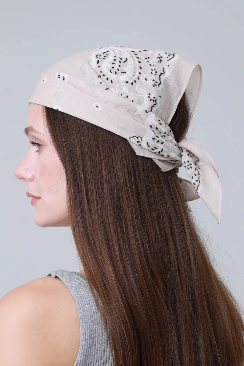 Soft Cotton Printed Bandanas – Multi-Way Headband &amp; Scarf Set 🌸🧣 Leto Collection