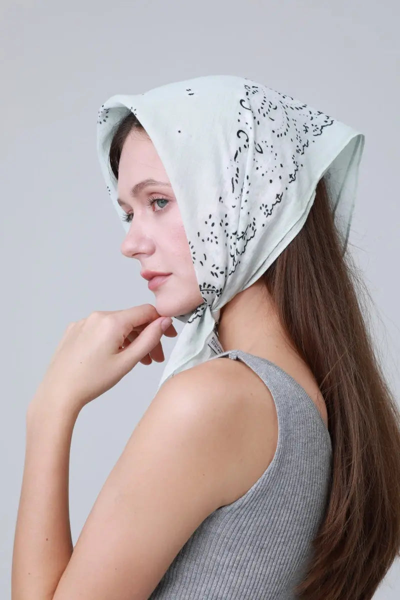 Soft Cotton Printed Bandanas – Multi-Way Headband &amp; Scarf Set 🌸🧣 Leto Collection