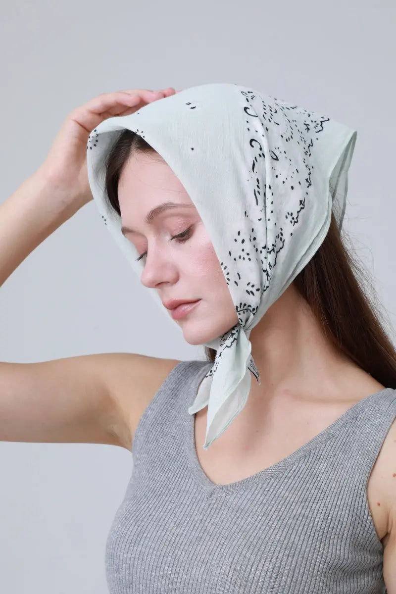 Soft Cotton Printed Bandanas – Multi-Way Headband &amp; Scarf Set 🌸🧣 Leto Collection