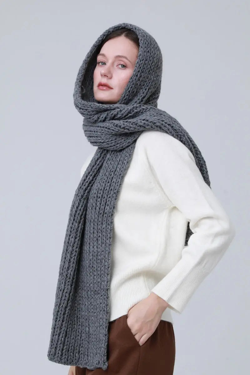 Chunky Ribbed Scarf – Oversized Winter Wrap for Women 🧣❄️ Leto Collection