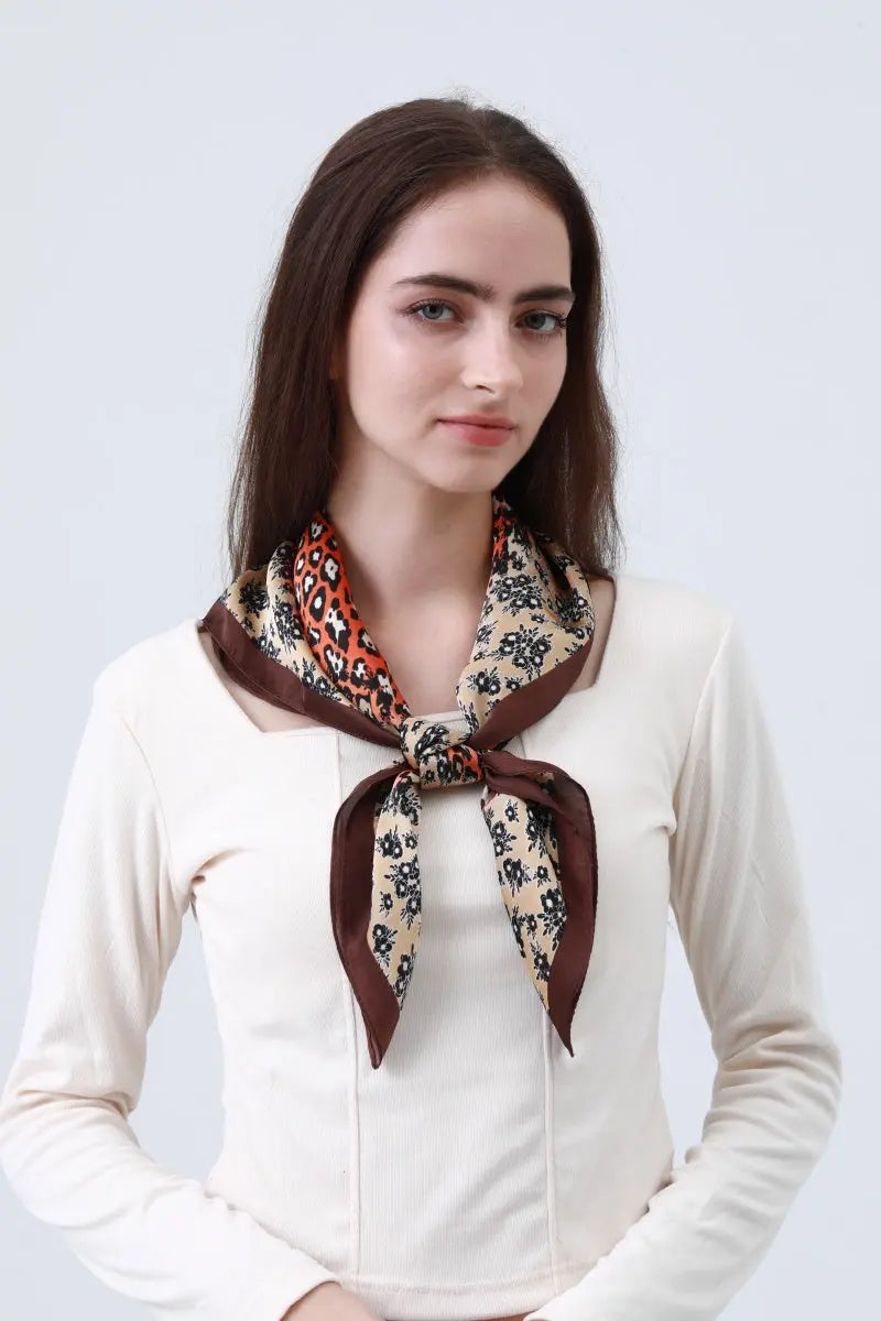 Leopard & Floral Print Bandana – Reversible Style 🌺🐆 Leto Collection