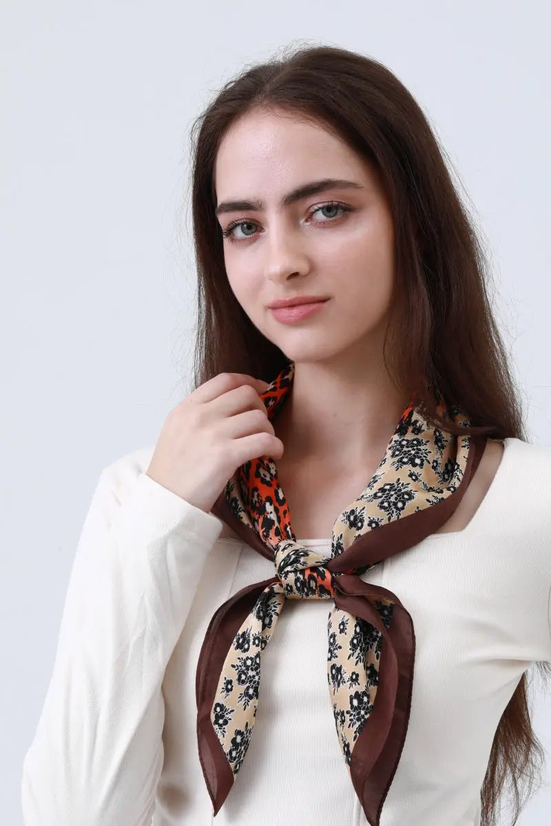 Leopard & Floral Print Bandana – Reversible Style 🌺🐆 Leto Collection