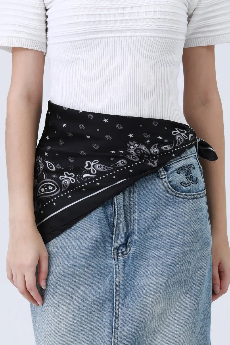 Paisley Silky Square Scarf - Multi-Use Accessory 🌸🧣 Leto Collection