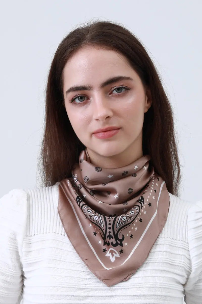 Paisley Silky Square Scarf - Multi-Use Accessory 🌸🧣 Leto Collection