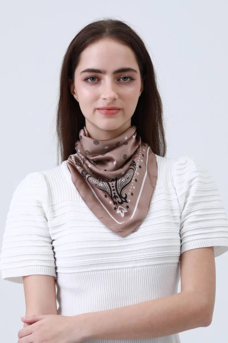 Paisley Silky Square Scarf - Multi-Use Accessory 🌸🧣 Leto Collection