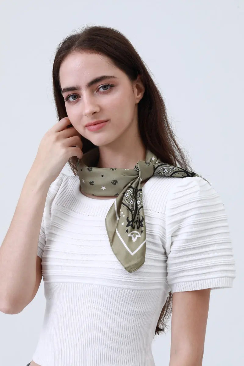 Paisley Silky Square Scarf - Multi-Use Accessory 🌸🧣 Leto Collection