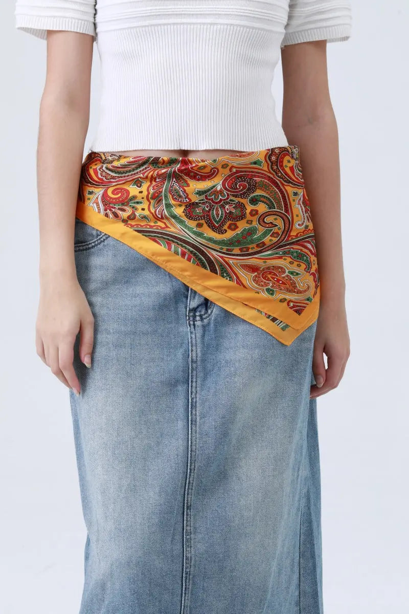 Vintage Paisley Silky Scarf - Timeless Bohemian Accent 🌸🧣 Leto Collection