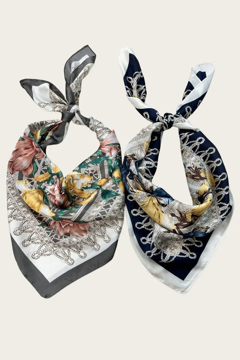 Magnolia Bloom Bandana - Floral Silk Scarf 🌸🧣 Leto Collection
