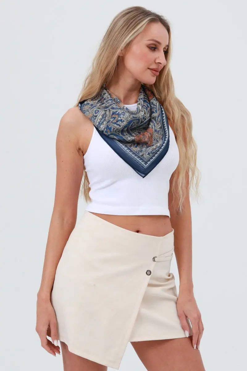 Classic Boho Print Bandana – Lightweight Spring &amp; Summer Style 🌼🧣 Leto Collection