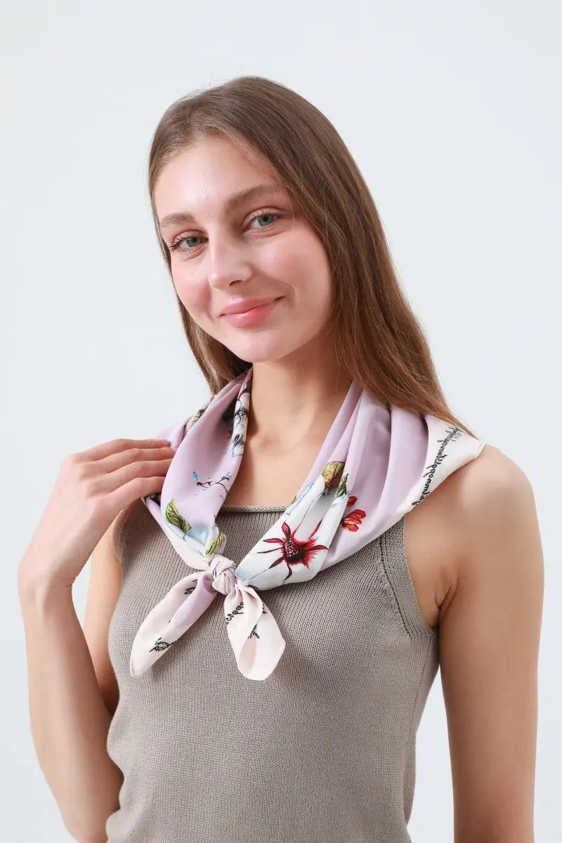 Camelia Floral Print Bandana – Smooth &amp; Chic Scarf 🌺 Leto Collection