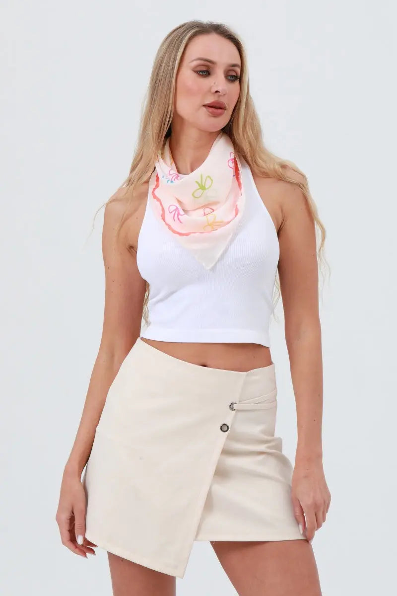 Printed Square Scarf – Lightweight &amp; Versatile Spring Summer Accessory 🌞🧣 Leto Collection