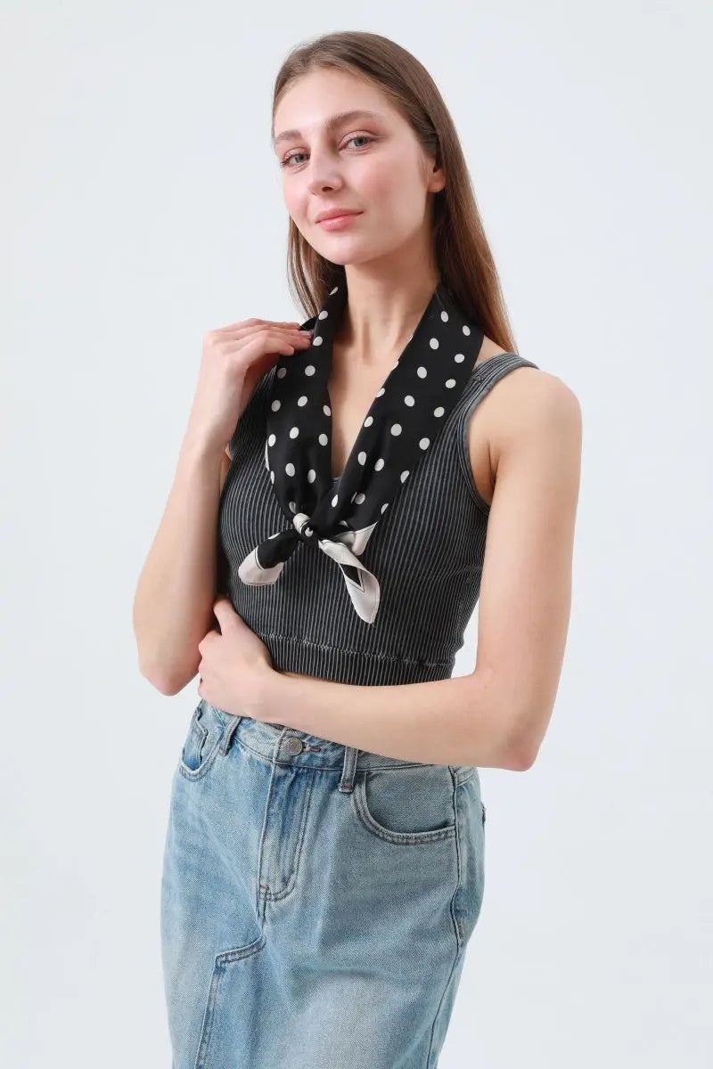 New Stylish Polka Dot Bandana Set – Spring Summer Scarf Collection ⚪ Leto Collection