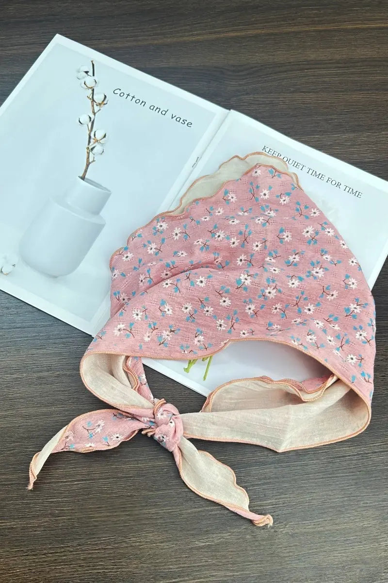 Floral Print Cotton Bandana Scarf – Versatile Head and Neck Accessory for Women
