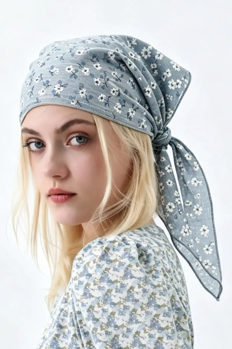 Floral Print Cotton Bandana Scarf – Versatile Head and Neck Accessory for Women Leto Collection