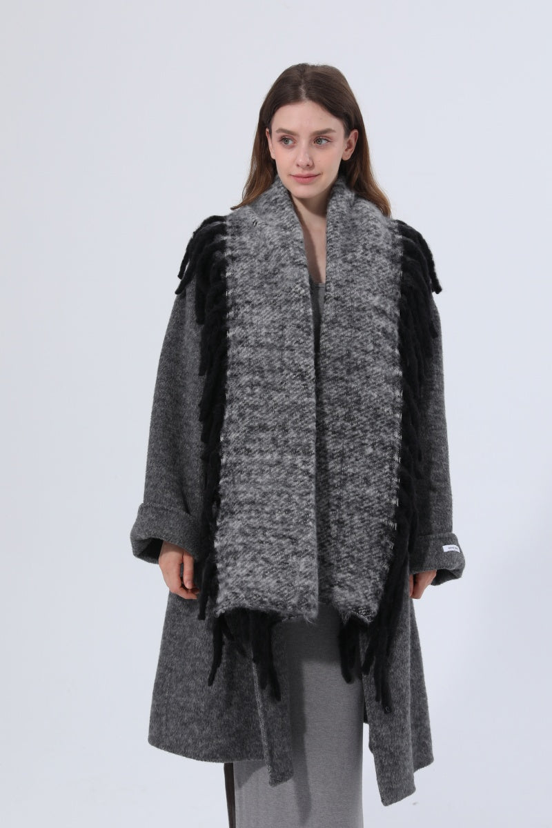 Women Thick Knit Chunky Tassel Winter Scarf Shawl Wrap Leto Collection