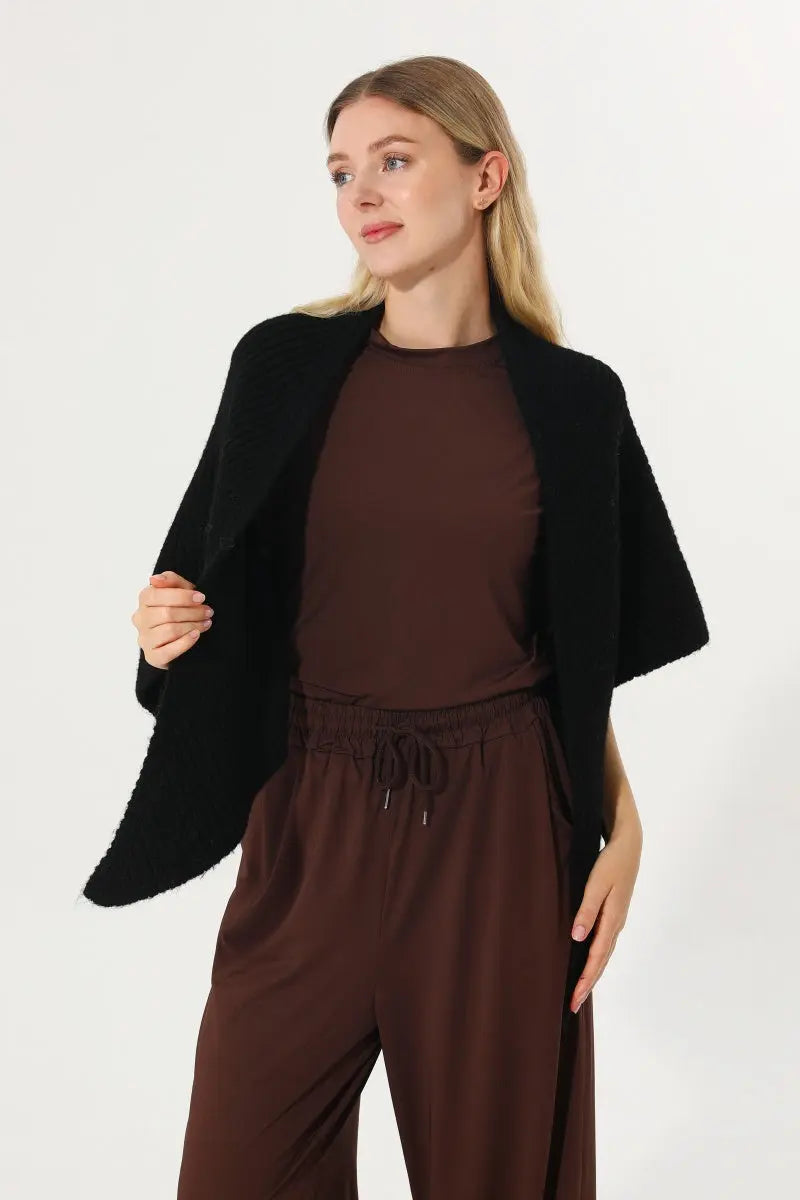 Multi‑Way Wear Ribbed Knit Warm Women Shawl Wrap Leto Collection