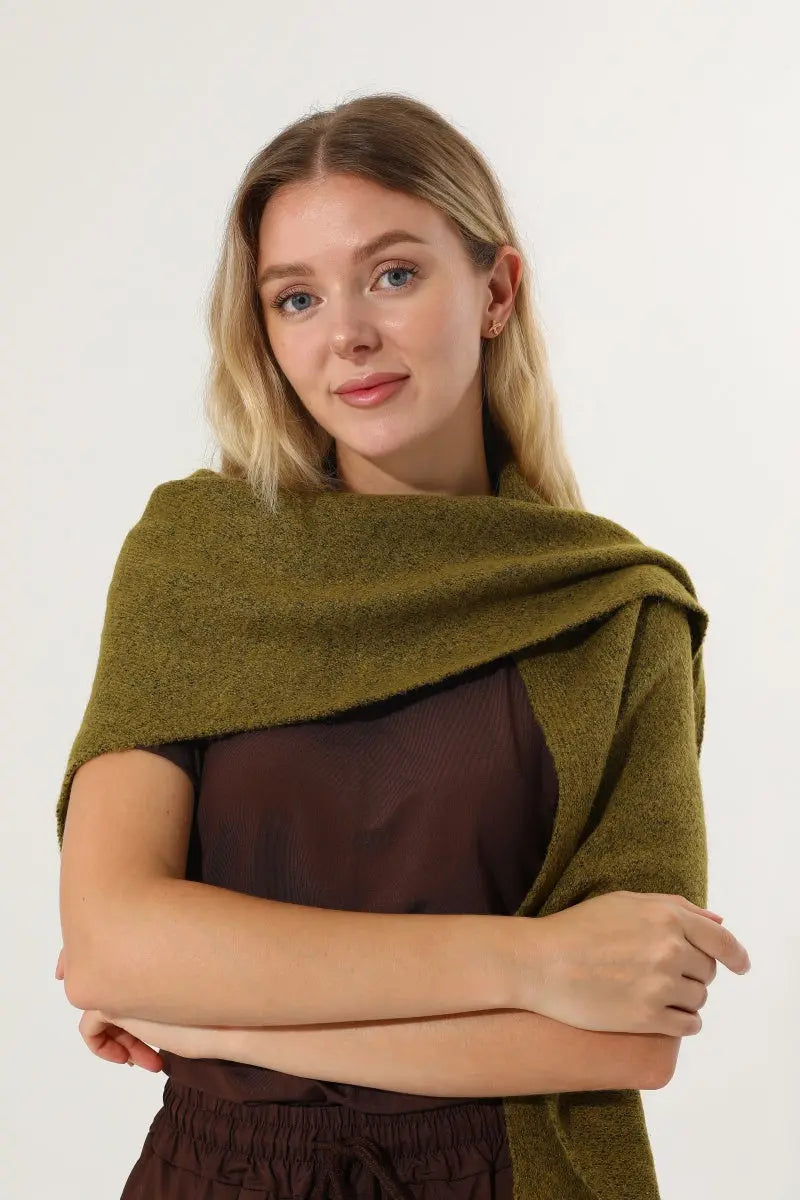 Soft Knit Triangle Multi‑way Wear Women Warm Shawl Scarf Leto Collection