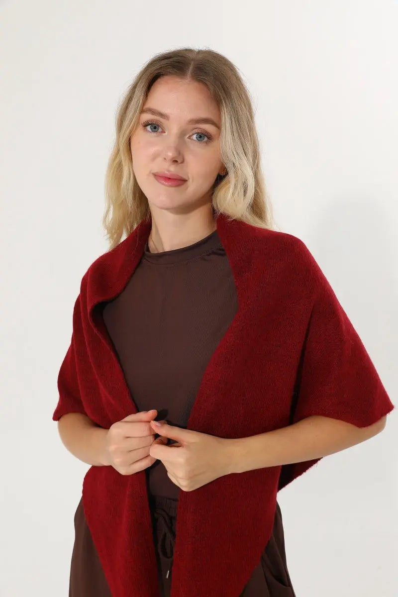Soft Knit Triangle Multi‑way Wear Women Warm Shawl Scarf Leto Collection