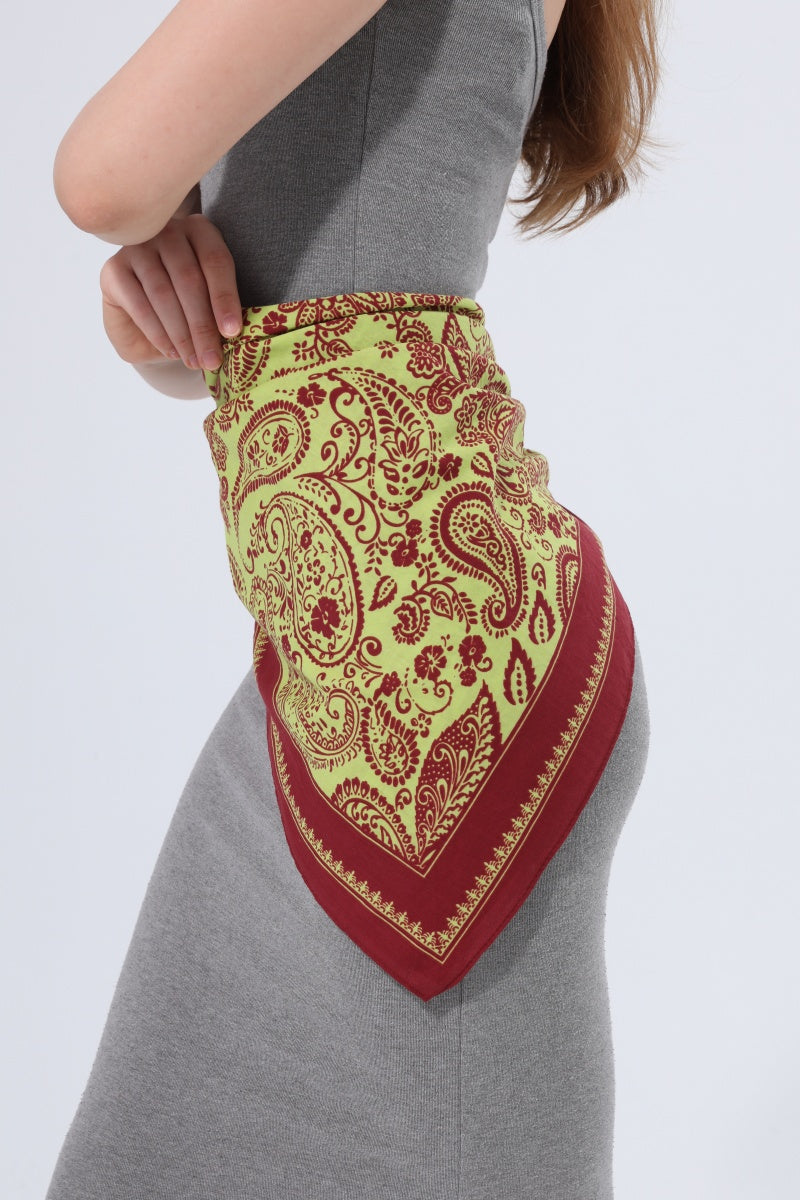 Paisley Print Multi‑wear Bandana Scarf