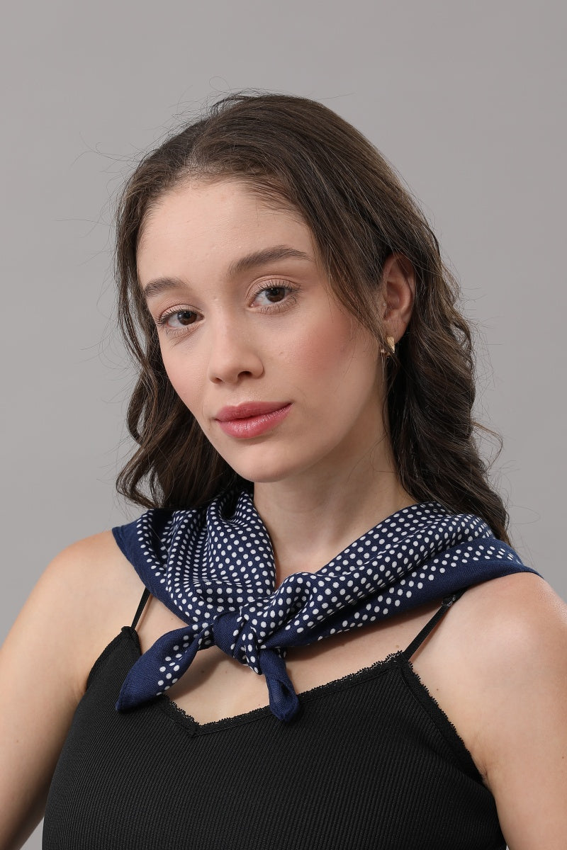 Minimal Dot Printed Square Scarf for Women Daily Styling Leto Collection