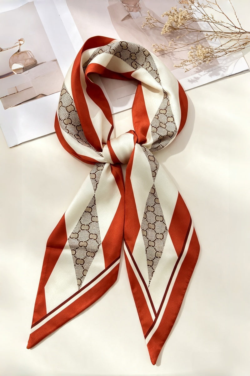 Women Retro Striped Skinny Long Neck Scarf leto-collection