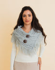 Heathered Shoulder Warmer With Coco Buttons