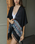 Embroidered Geometric Kimono