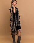 Lush Velvet Mesh Tapestry Kimono