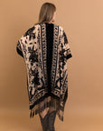 Lush Velvet Mesh Tapestry Kimono