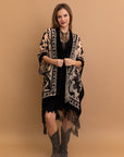 Lush Velvet Mesh Tapestry Kimono