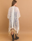 Lush Velvet Mesh Tapestry Kimono