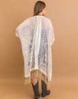 Lush Velvet Mesh Tapestry Kimono