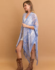 Lush Velvet Mesh Tapestry Kimono