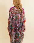 Free Spirit Cinched Sleeve Paisley Kimono