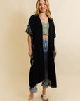 Boho Tribal Embroidered Longline Kimono