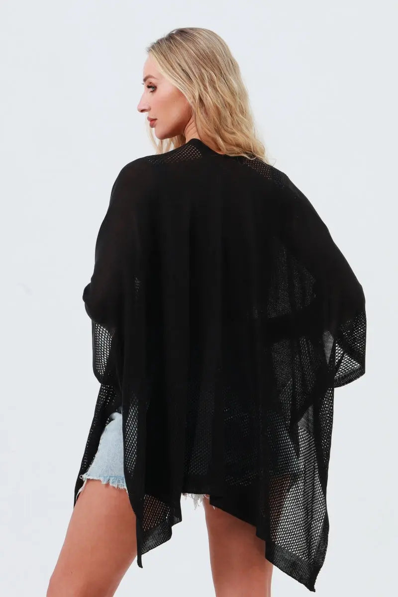 Oversized Mesh Knit Kimono – Lightweight &amp; Airy Cover-Up 🌬️🧥 Leto Collection