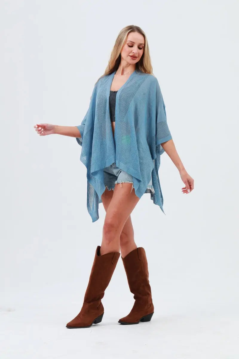 Oversized Mesh Knit Kimono – Lightweight &amp; Airy Cover-Up 🌬️🧥 Leto Collection