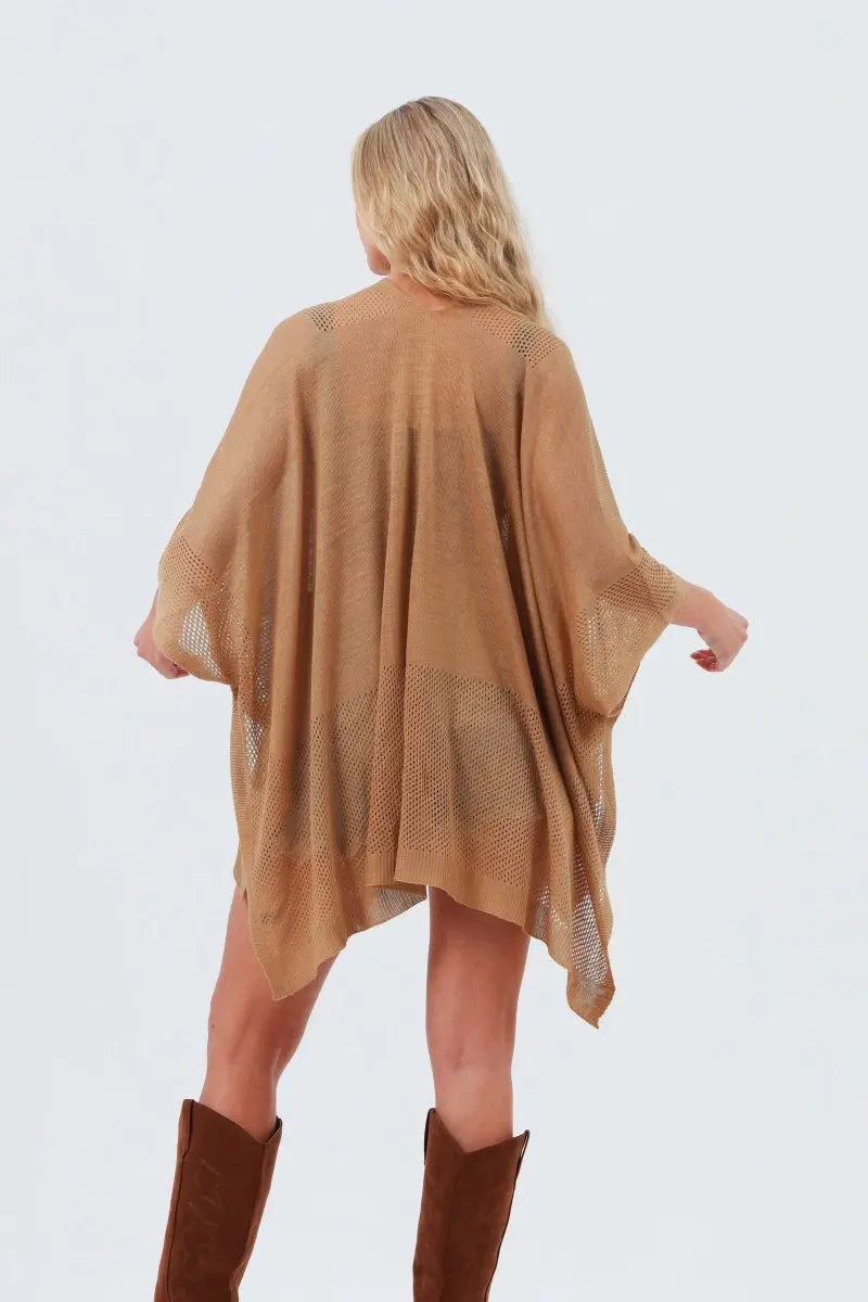 Oversized Mesh Knit Kimono – Lightweight &amp; Airy Cover-Up 🌬️🧥 Leto Collection