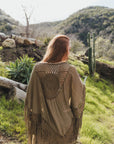 Crochet Medallion Tassel Kimono