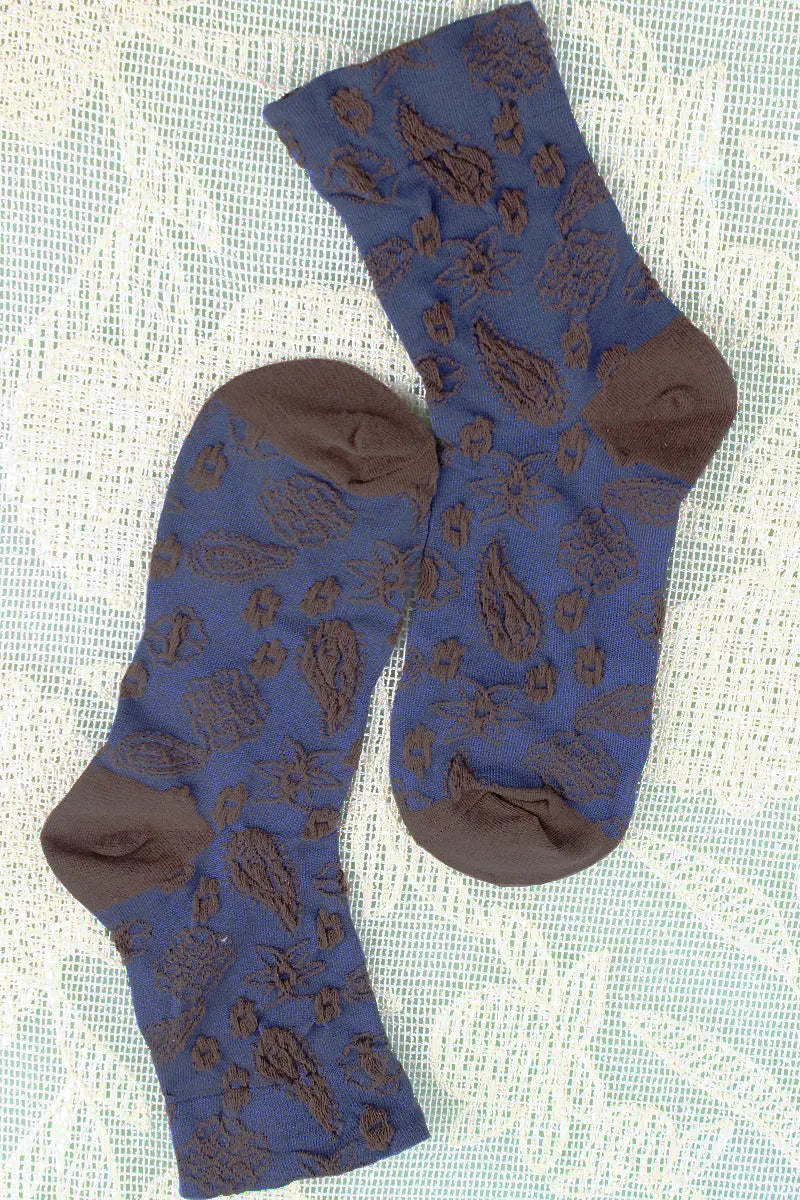 Cashew-Print Socks – Lightweight &amp; Breathable Comfort 🌰🧦 Leto Collection