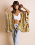 Floral Front Tie Kimono Wrap