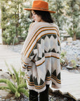 Aztec Dreams Faux Hair Pocket Ruana Ponchos