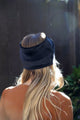 Black luxuriously soft twisted headbands for all hair types.