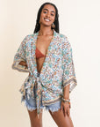 Blossom Tie Front Kimono Wrap