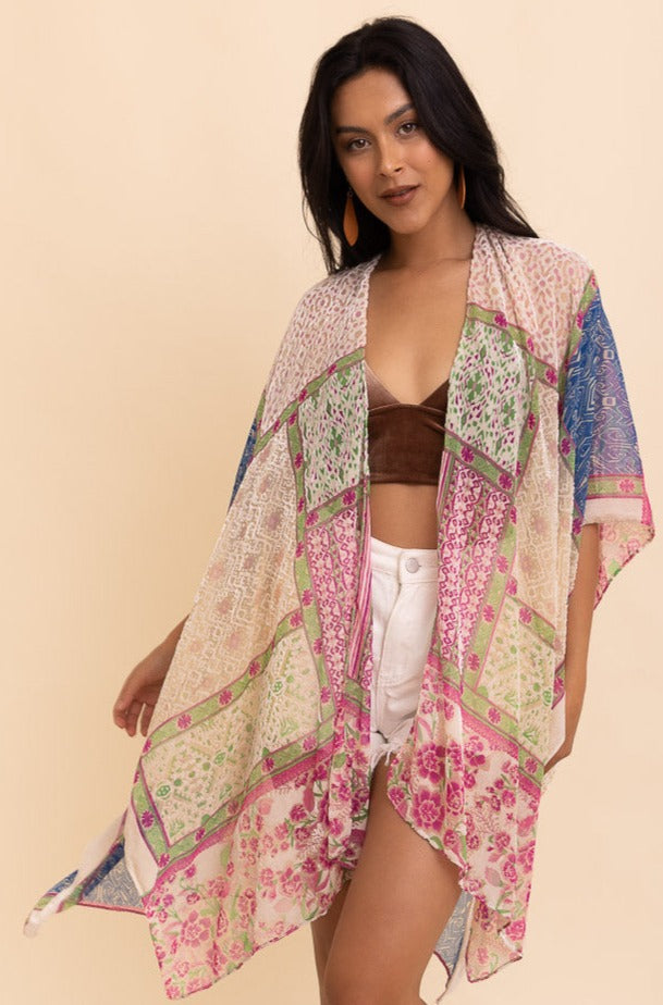 Boho Bliss Burnout Velvet Kimono