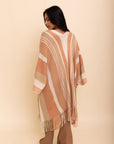 Boho Chic Frayed Edge Ruana Ponchos