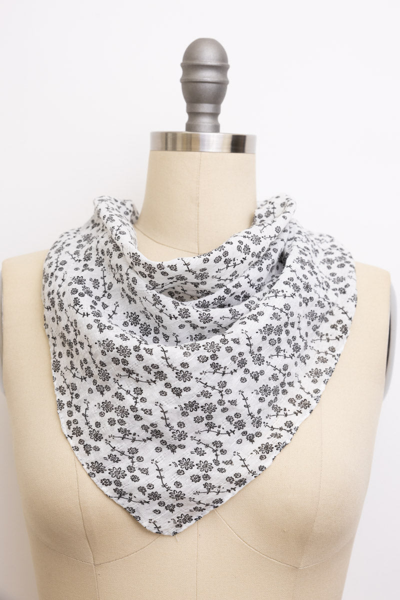 Breathable small pattern flower scarf designed for stylish and practical layering.